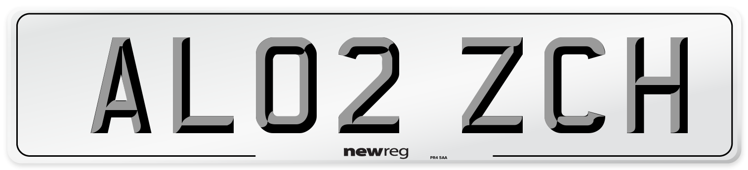 AL02 ZCH Number Plate from New Reg